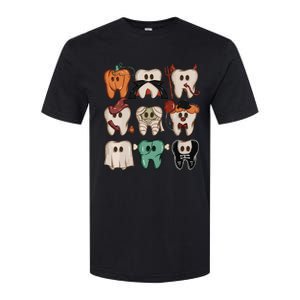 Spooky Halloween Dentist Funny Teeth Crewneck Halloween Softstyle CVC T-Shirt