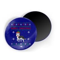 Siberian Husky Dog Lover Girls Boys Ugly Xmas Sweater Gift Magnet