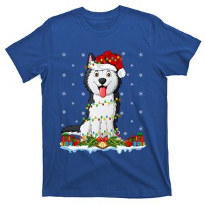 Siberian Husky Dog Xmas Lighting Siberian Husky Christmas Gift T-Shirt