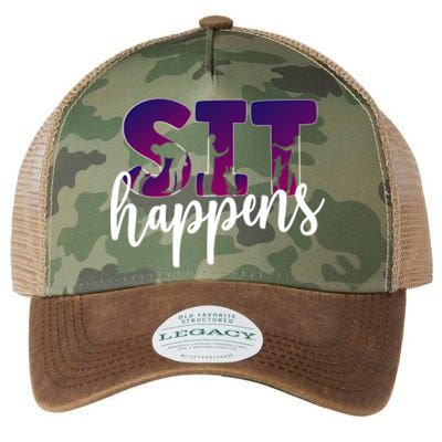 Sit Happens Dog Trainer Dog Training Funny Gift Legacy Tie Dye Trucker Hat