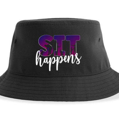Sit Happens Dog Trainer Dog Training Funny Gift Sustainable Bucket Hat