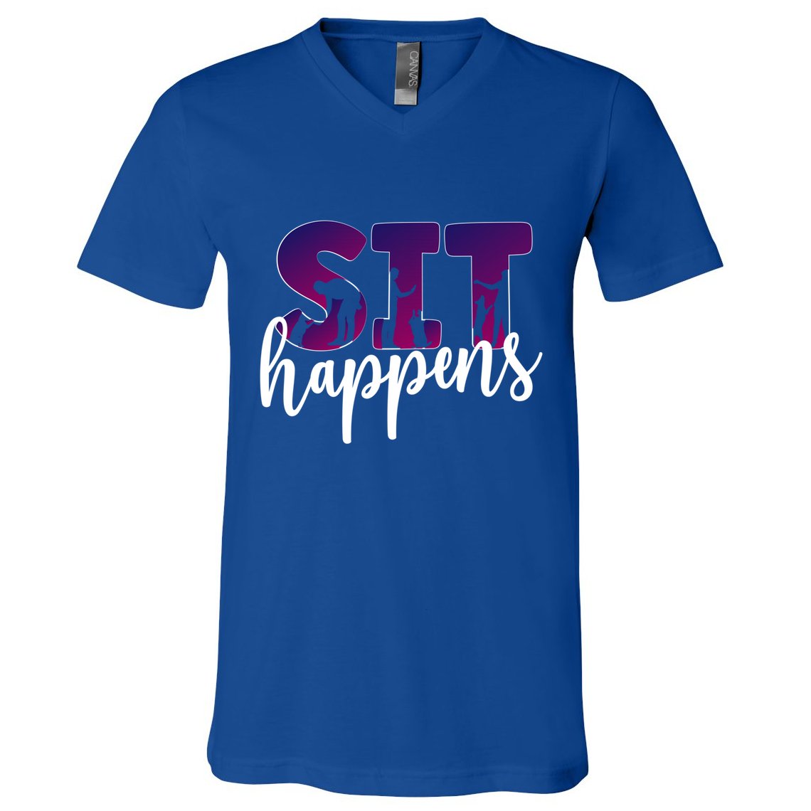 Sit Happens Dog Trainer Dog Training Funny Gift V-Neck T-Shirt