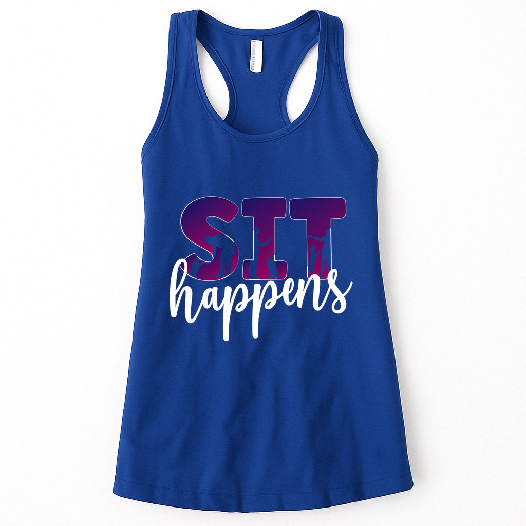 Sit Happens Dog Trainer Dog Training Funny Gift Womens Tank Top
