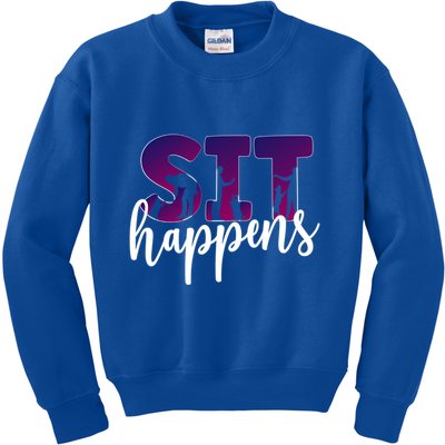Sit Happens Dog Trainer Dog Training Funny Gift Kids Sweatshirt