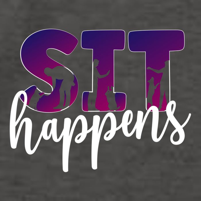 Sit Happens Dog Trainer Dog Training Funny Gift Vector Backpack
