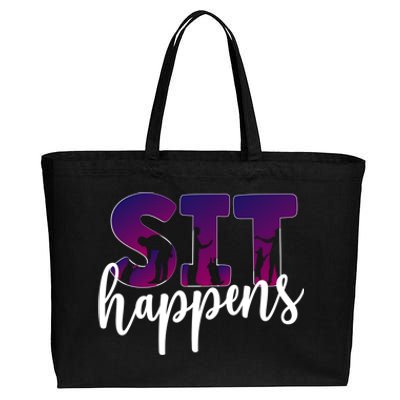 Sit Happens Dog Trainer Dog Training Funny Gift Cotton Canvas Jumbo Tote