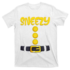 Sneezy Halloween Dwarf Costume Color Matching T-Shirt