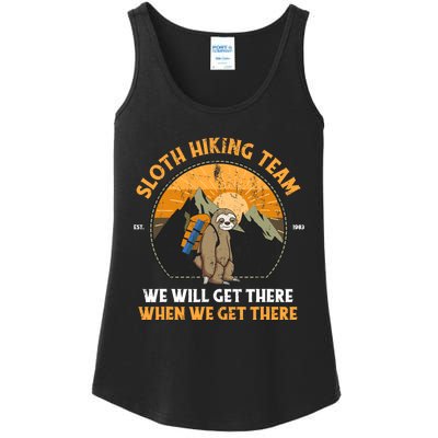 Sloth Hiking Design Sloth Hiking Team Ladies Essential Tank