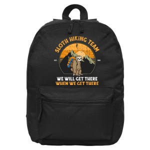 Sloth Hiking Design Sloth Hiking Team 16 in Basic Backpack