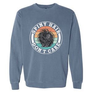 Spiny Hair Dont Care Porcupine Animal Cute Porcupines Garment-Dyed Sweatshirt