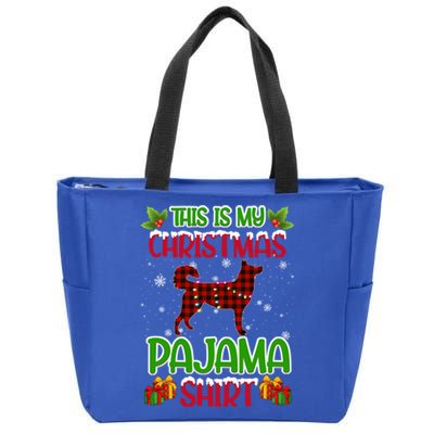 Siberian Husky Dog Xmas Gift Matching Husky Christmas Cute Gift Zip Tote Bag