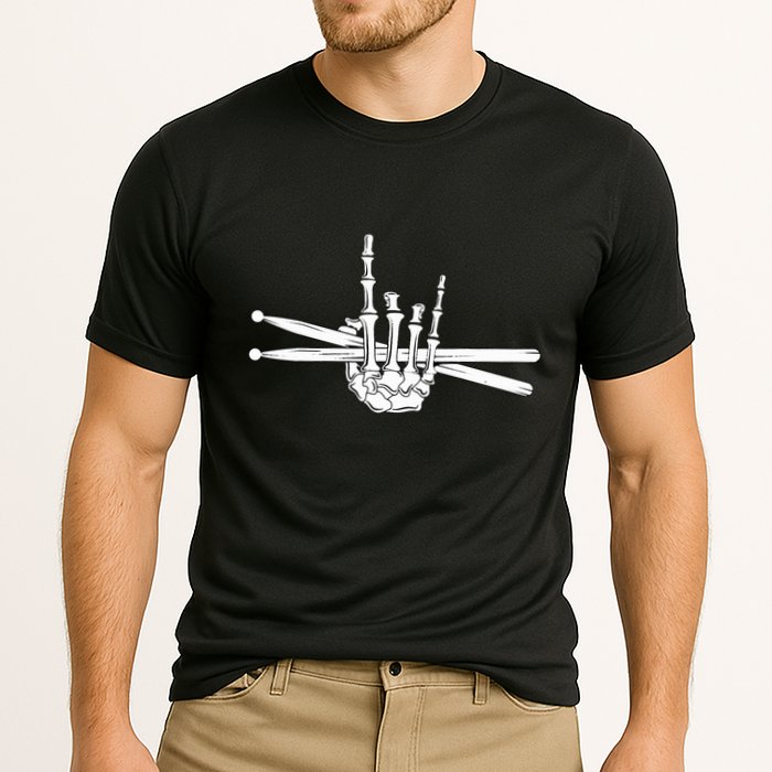 Skeleton Hand Drumsticks  Cool Drummer Gift  Drum Sticks  Cooling Performance Crew T-Shirt
