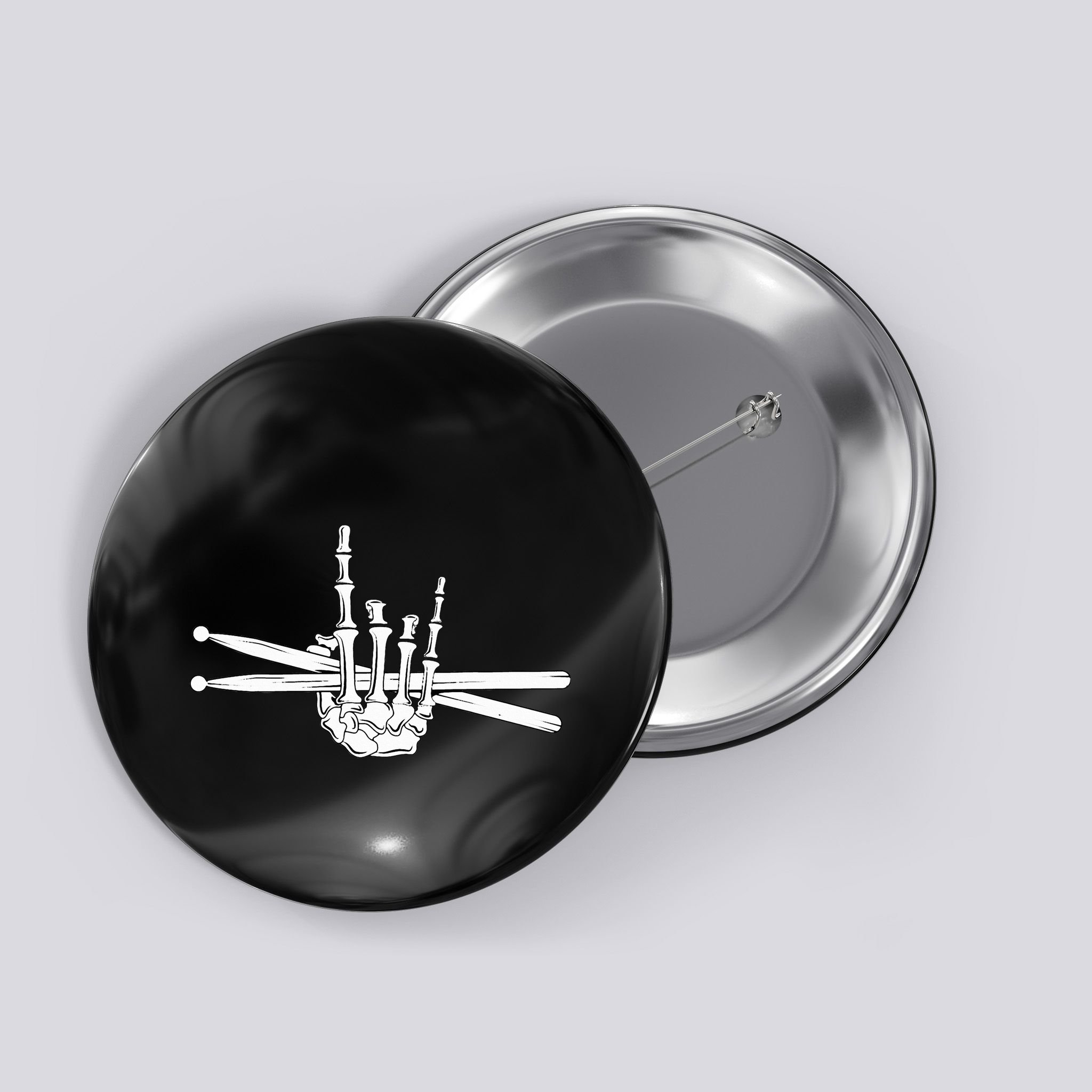 Skeleton Hand Drumsticks  Cool Drummer Gift  Drum Sticks  Button