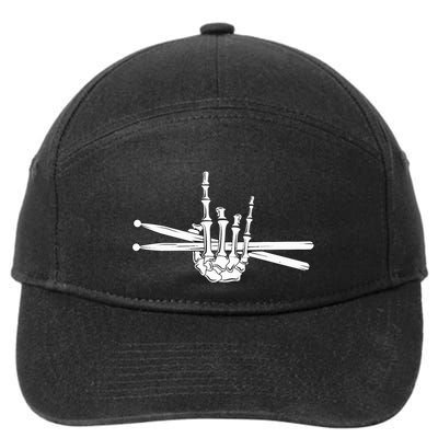 Skeleton Hand Drumsticks  Cool Drummer Gift  Drum Sticks  7-Panel Snapback Hat
