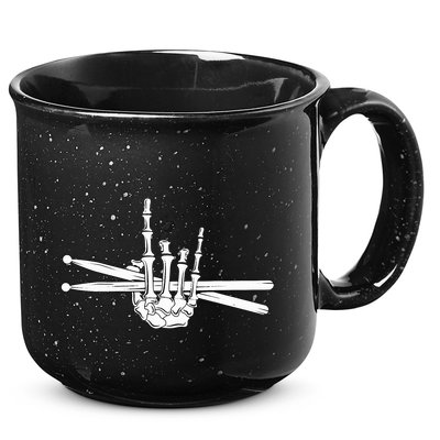 Skeleton Hand Drumsticks  Cool Drummer Gift  Drum Sticks  15oz Campfire Ceramic Mug