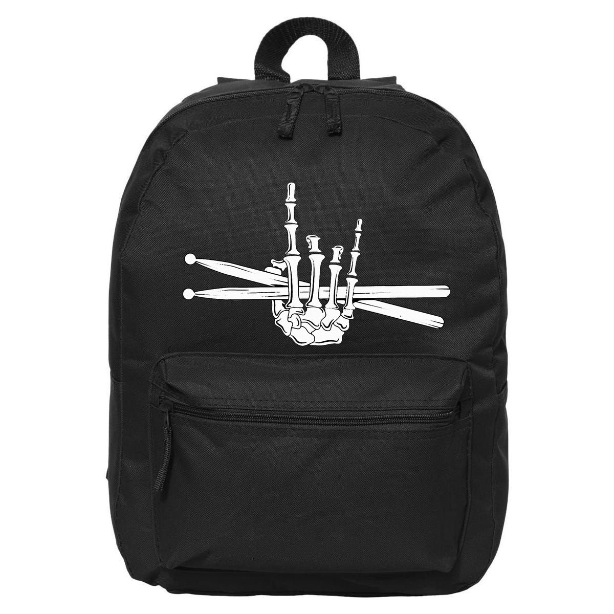 Skeleton Hand Drumsticks  Cool Drummer Gift  Drum Sticks  16 in Basic Backpack