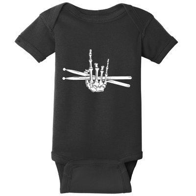 Skeleton Hand Drumsticks  Cool Drummer Gift  Drum Sticks  Baby Bodysuit