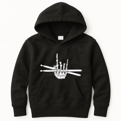 Skeleton Hand Drumsticks  Cool Drummer Gift  Drum Sticks  Kids Hoodie
