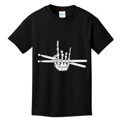 Skeleton Hand Drumsticks  Cool Drummer Gift  Drum Sticks  Kids T-Shirt