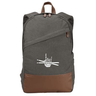 Skeleton Hand Drumsticks  Cool Drummer Gift  Drum Sticks  Cotton Canvas Backpack