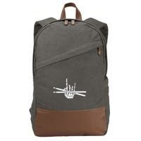 Skeleton Hand Drumsticks  Cool Drummer Gift  Drum Sticks  Cotton Canvas Backpack