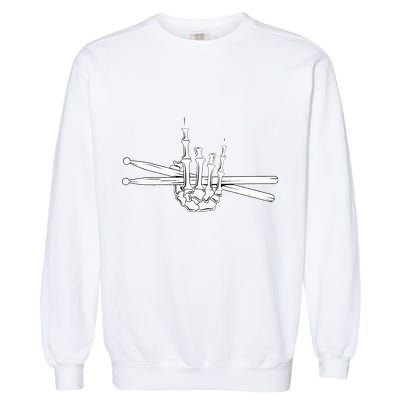 Skeleton Hand Drumsticks  Cool Drummer Gift  Drum Sticks  Garment-Dyed Sweatshirt