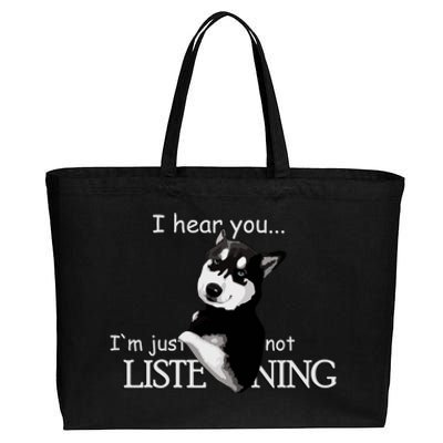 Siberian Husky Dog Husky Dog Lovers Cotton Canvas Jumbo Tote