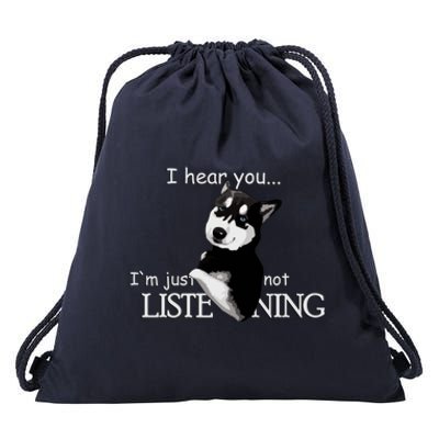 Siberian Husky Dog Husky Dog Lovers Drawstring Bag