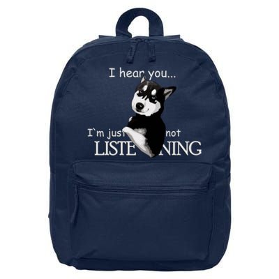 Siberian Husky Dog Husky Dog Lovers 16 in Basic Backpack