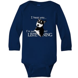 Siberian Husky Dog Husky Dog Lovers Baby Long Sleeve Bodysuit