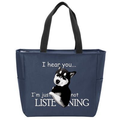 Siberian Husky Dog Husky Dog Lovers Zip Tote Bag