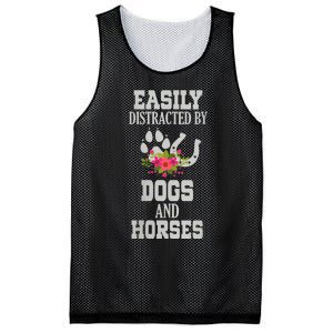 S Horse Dog Easily Distracted By Dogs And Horses Vneck Mesh Reversible Basketball Jersey Tank