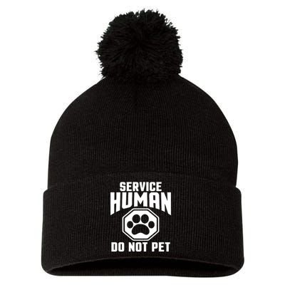 Service Human Do No Pet Pom Pom 12in Knit Beanie