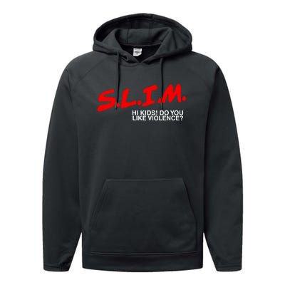 Slim Hi Do You Like Violence Performance Fleece Hoodie