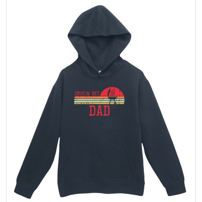 Smokin Hot Dad Chest Sunset Retro Grill Bbq Daddy Papa Urban Pullover Hoodie