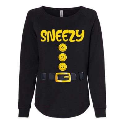 Sneezy Halloween Dwarf Costume Color Matching Womens California Wash Sweatshirt