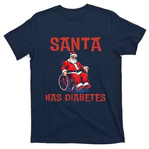 Santa Has Diabetes Funny Christmas T-Shirt