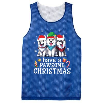 Siberian Husky Dogs Merry Mom Dad Have A Pawsome Christmas Cute Gift Mesh Reversible Basketball Jersey Tank