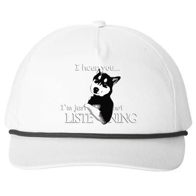 Siberian Husky Dog Husky Dog Lovers Funny Snapback Five-Panel Rope Hat