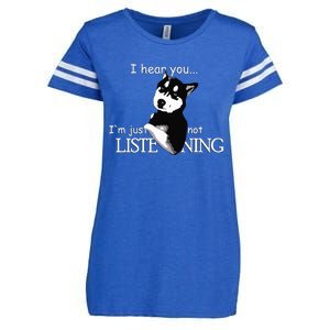 Siberian Husky Dog Husky Dog Lovers Funny Enza Ladies Jersey Football T-Shirt