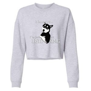 Siberian Husky Dog Husky Dog Lovers Funny Cropped Pullover Crew