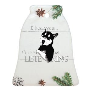 Siberian Husky Dog Husky Dog Lovers Funny Ceramic Bell Ornament