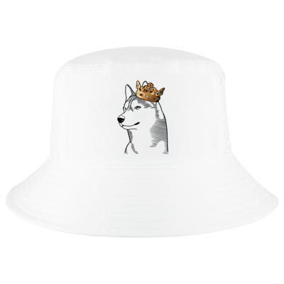 Siberian Husky Dog Wearing Crown Cool Comfort Performance Bucket Hat