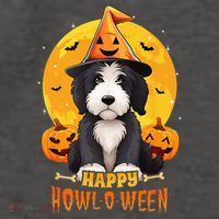 Sheepadoodle Halloween Dog Howl O Ween Funny Pet Vector Backpack