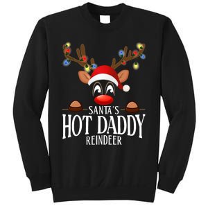 SantaS Hot Daddy Reindeer Funny Xmas Matching Pjs Sweatshirt