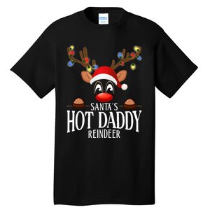 SantaS Hot Daddy Reindeer Funny Xmas Matching Pjs Tall T-Shirt