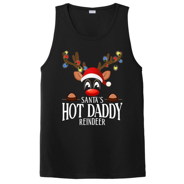 SantaS Hot Daddy Reindeer Funny Xmas Matching Pjs PosiCharge Competitor Tank