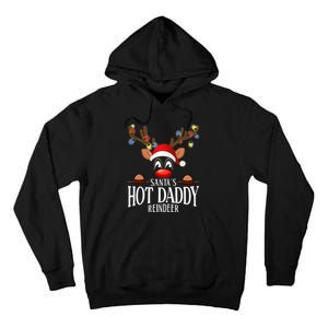 SantaS Hot Daddy Reindeer Funny Xmas Matching Pjs Tall Hoodie