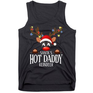 SantaS Hot Daddy Reindeer Funny Xmas Matching Pjs Tank Top