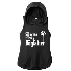 Siberian Husky Dog Dad Ladies PosiCharge Tri-Blend Wicking Draft Hoodie Tank